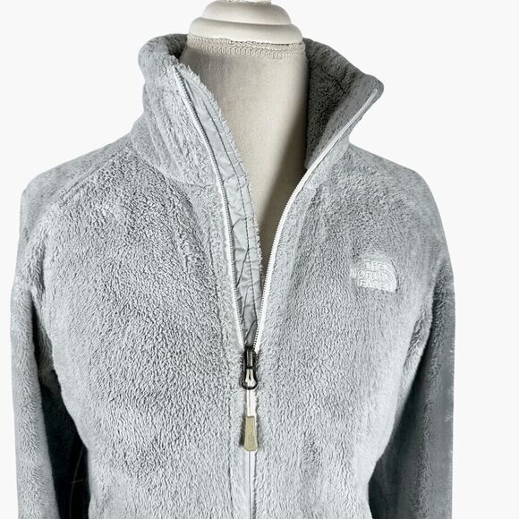 The North Face Osito Fleece Full Zip Jacket Light gray Plush Womens size S - Picture 10 of 10